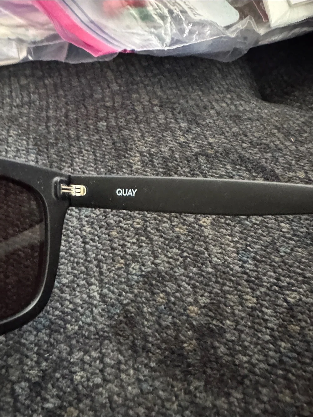 Quay Australia Matte Black Square Sunglasses